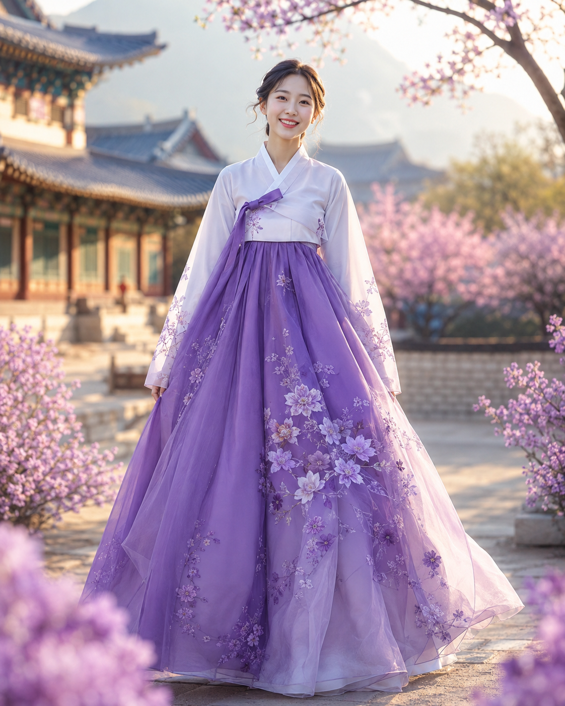 다채로운 한복을 입은 사람들